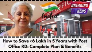 How to Save ₹6 Lakh in 5 Years with Post Office RD: Complete Plan & Benefits